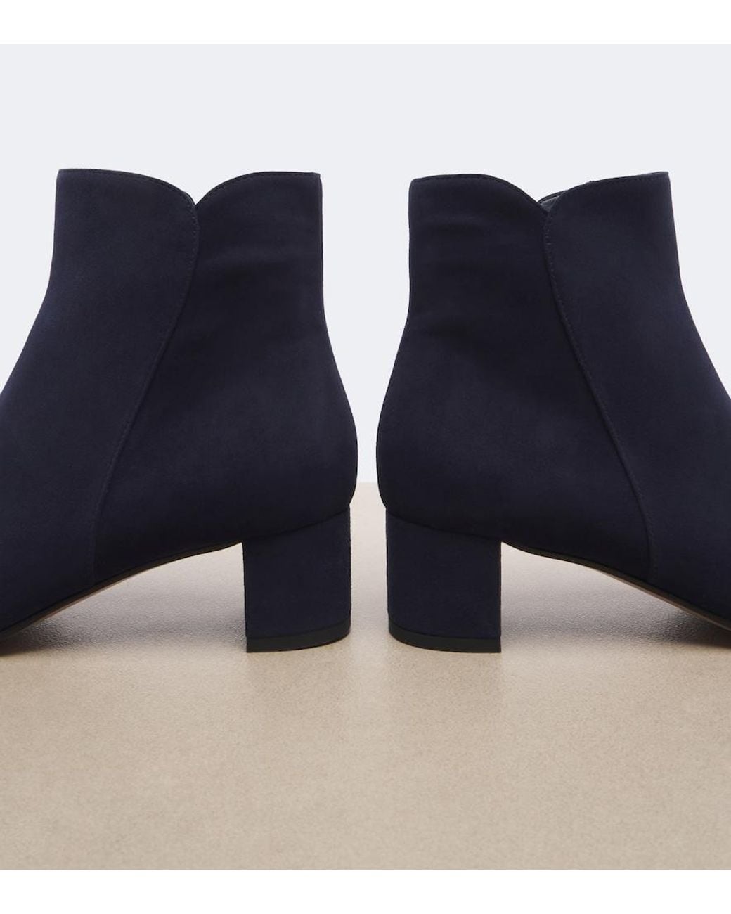 Gianvito Rossi Blue Lisa Suede Ankle Boots