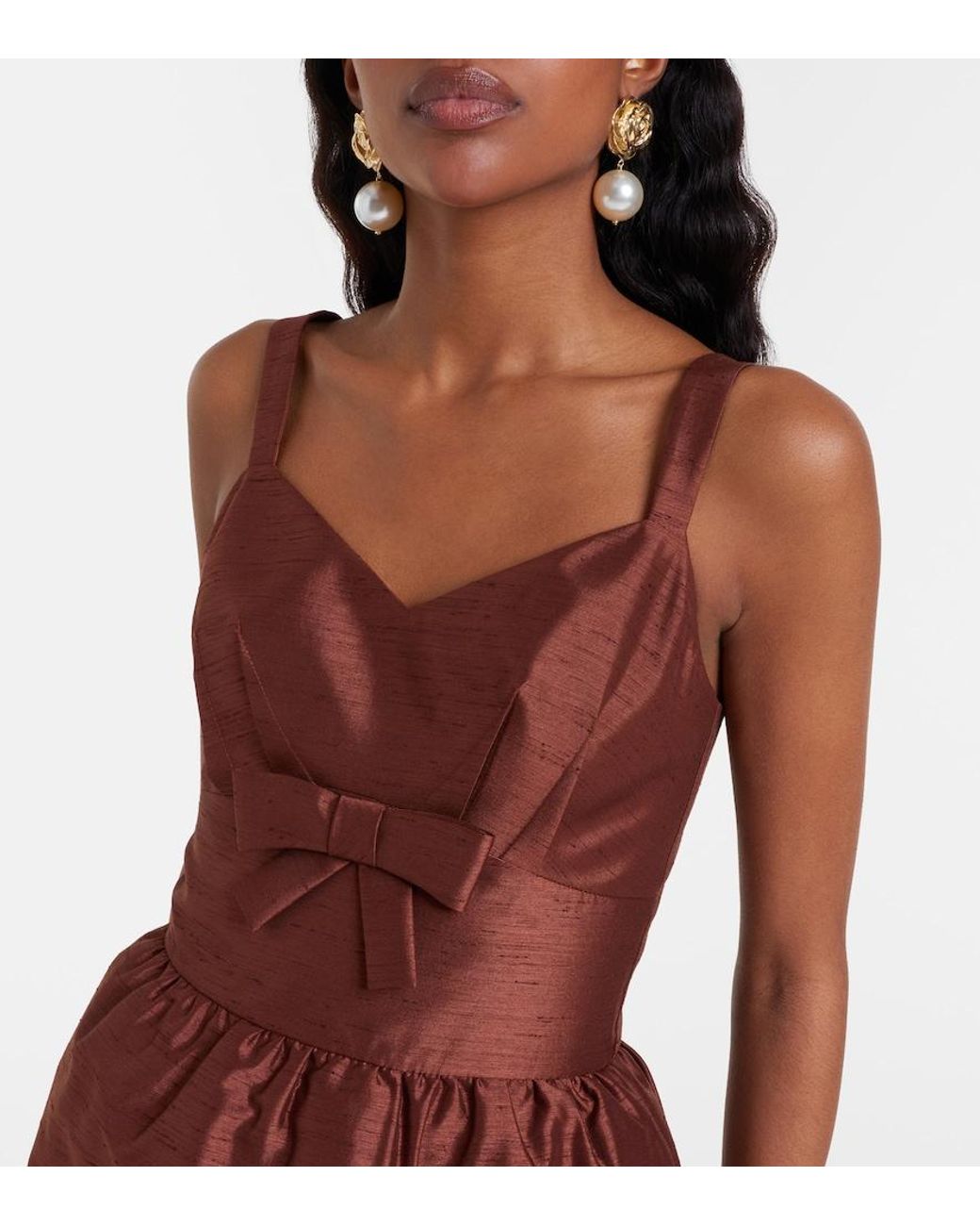 ShuShu/Tong Red Bow-Detail Minidress