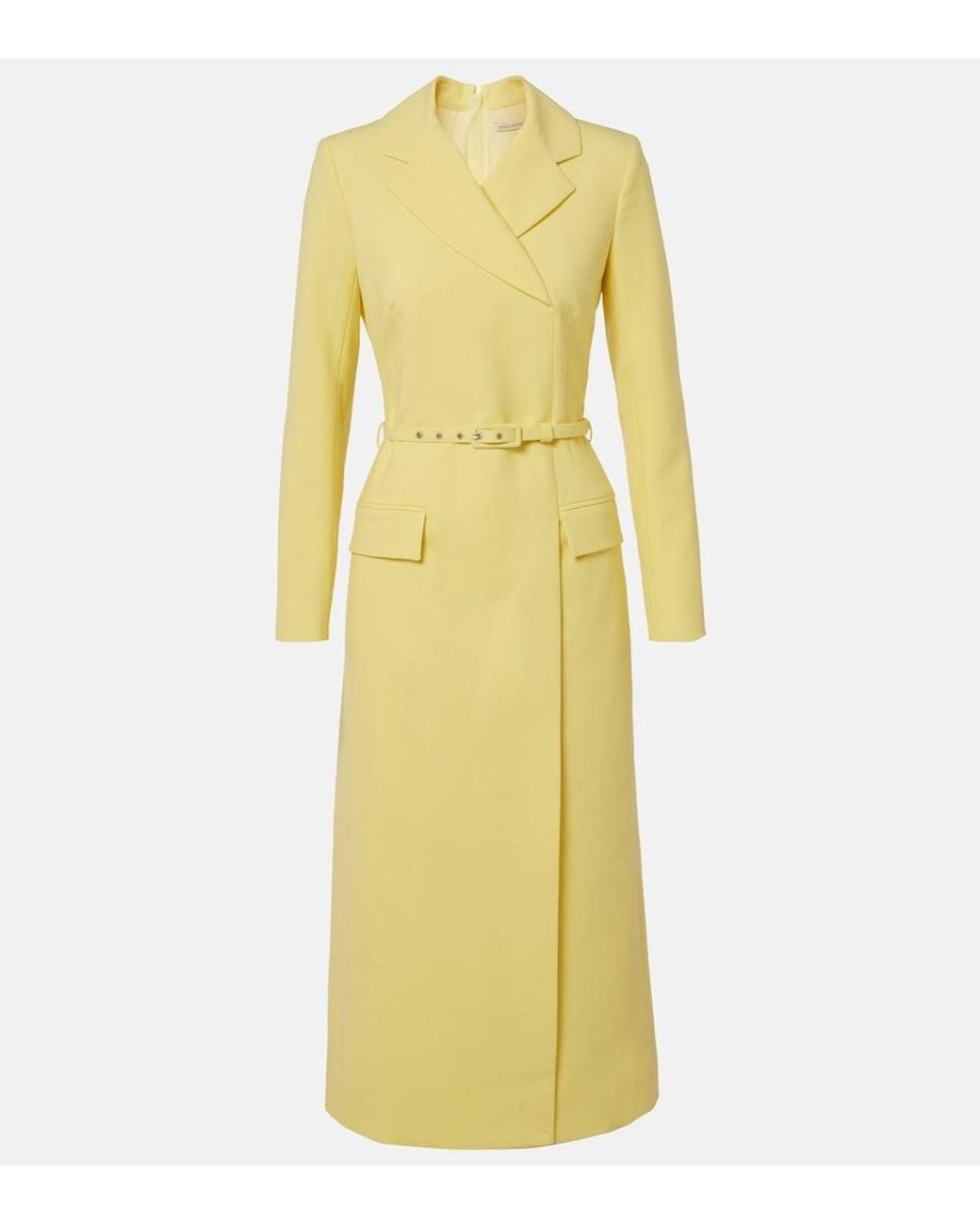 Emilia Wickstead Yellow Kalonice Crepe Midi Dress