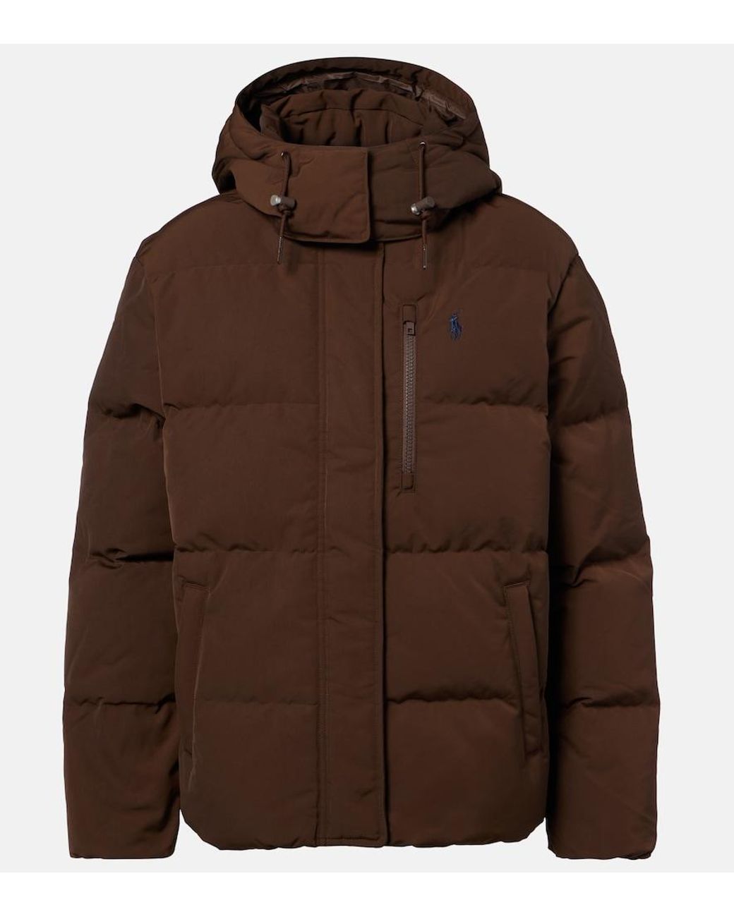 Polo Ralph Lauren Brown Logo Quilted Down Jacket