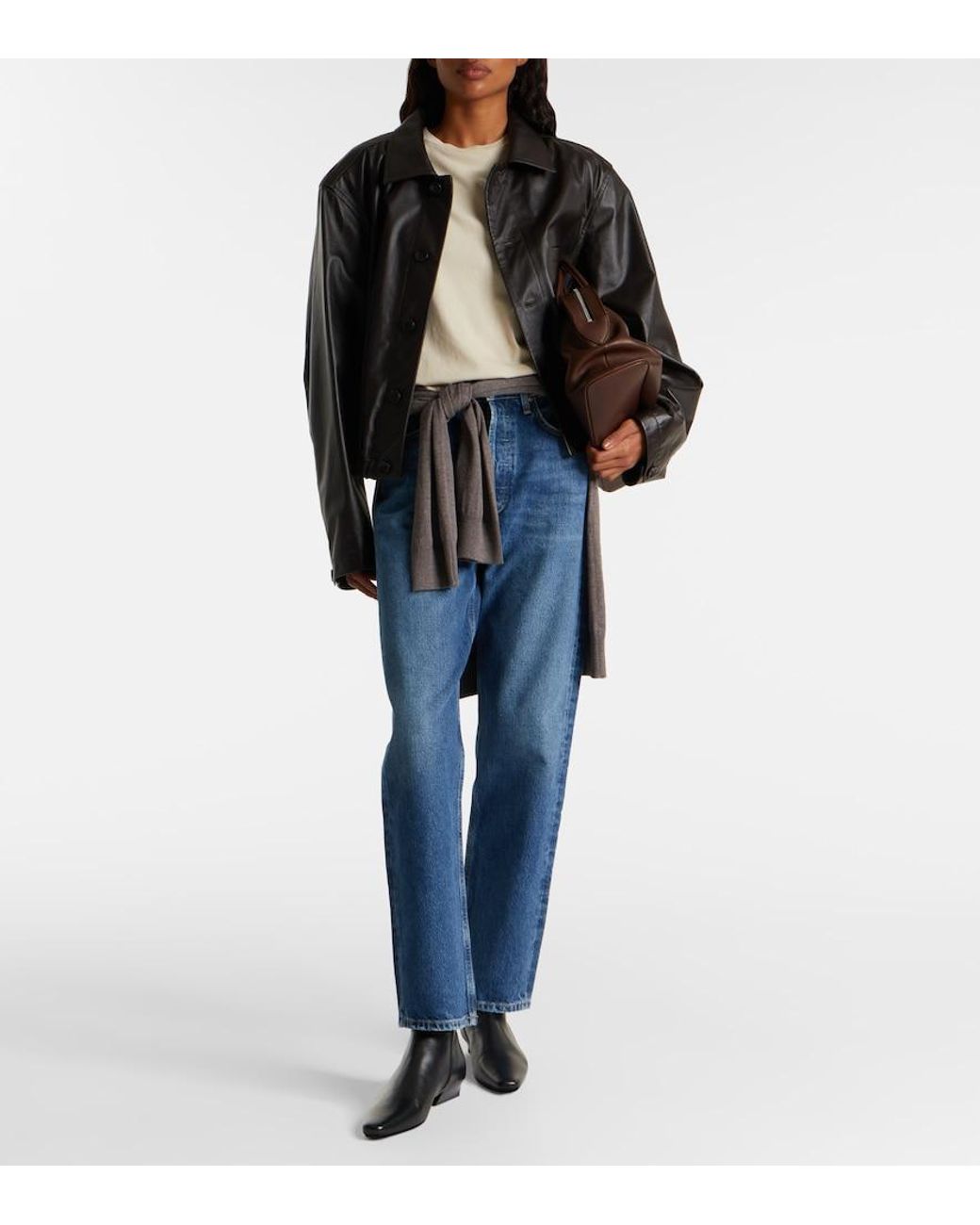 Agolde Blue '90S Mid-Rise Straight Jeans