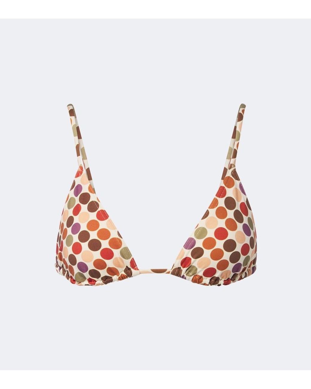 Eres Pink Colorful Polka-Dot Bikini Top