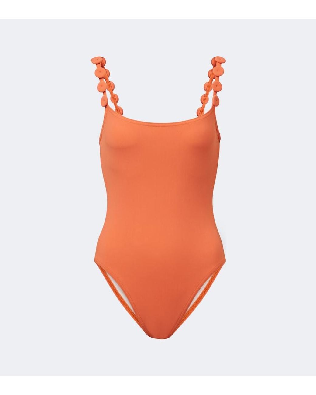 Karla Colletto Orange Sadie Applique Swimsuit