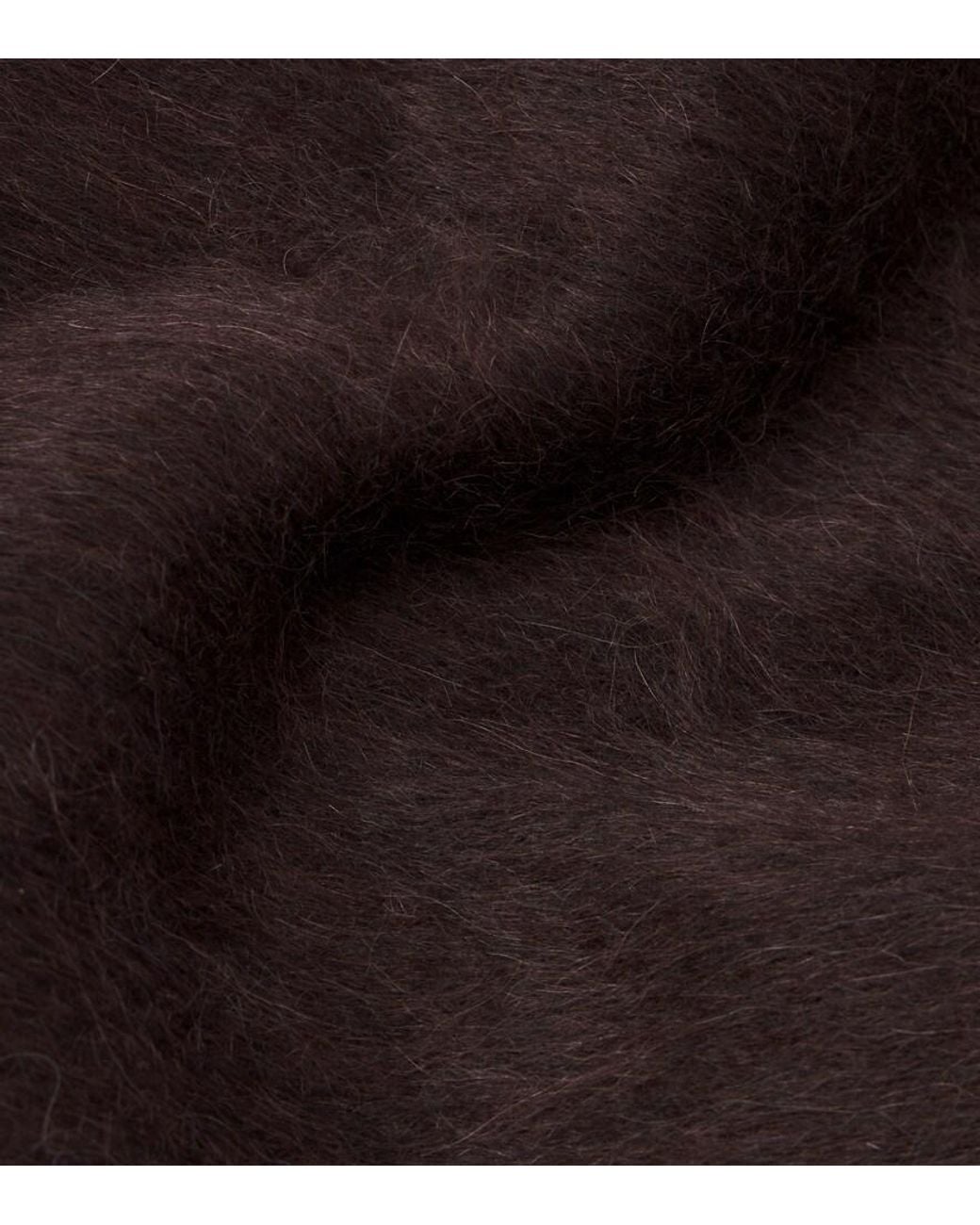Acne Brown Fringed Alpaca And Wool Scarf