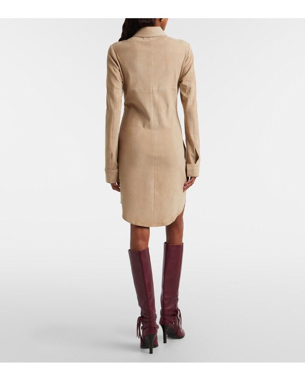 Stouls Natural Geraldine Suede Shirt Dress