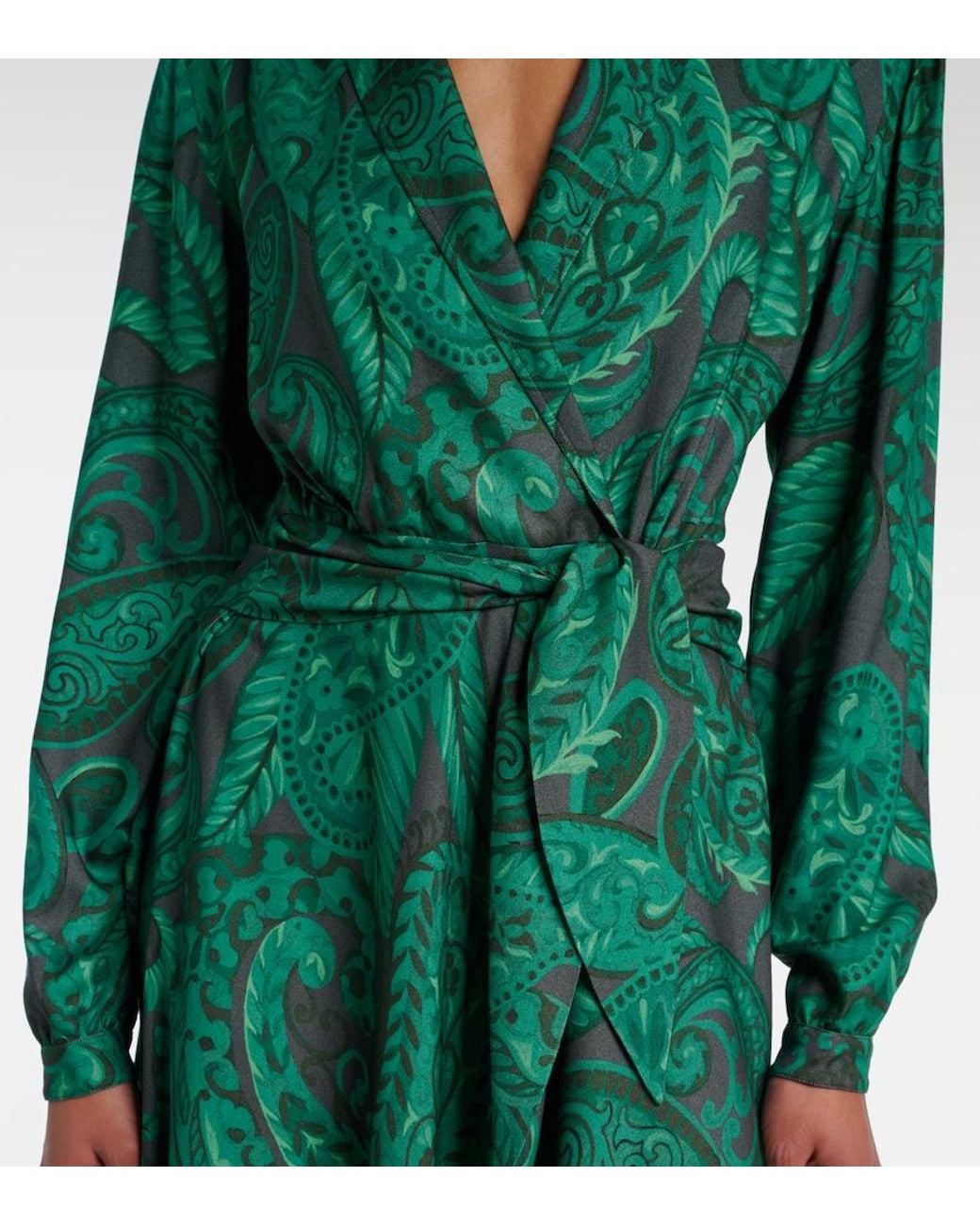 Etro Green Dress With A Belt