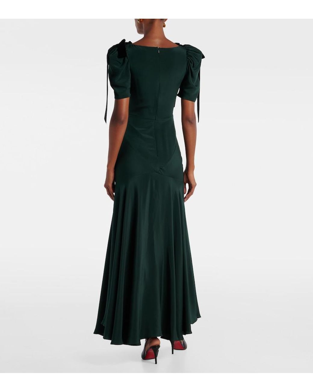 Rodarte Black Bow-Detail Silk Cocktail Dress
