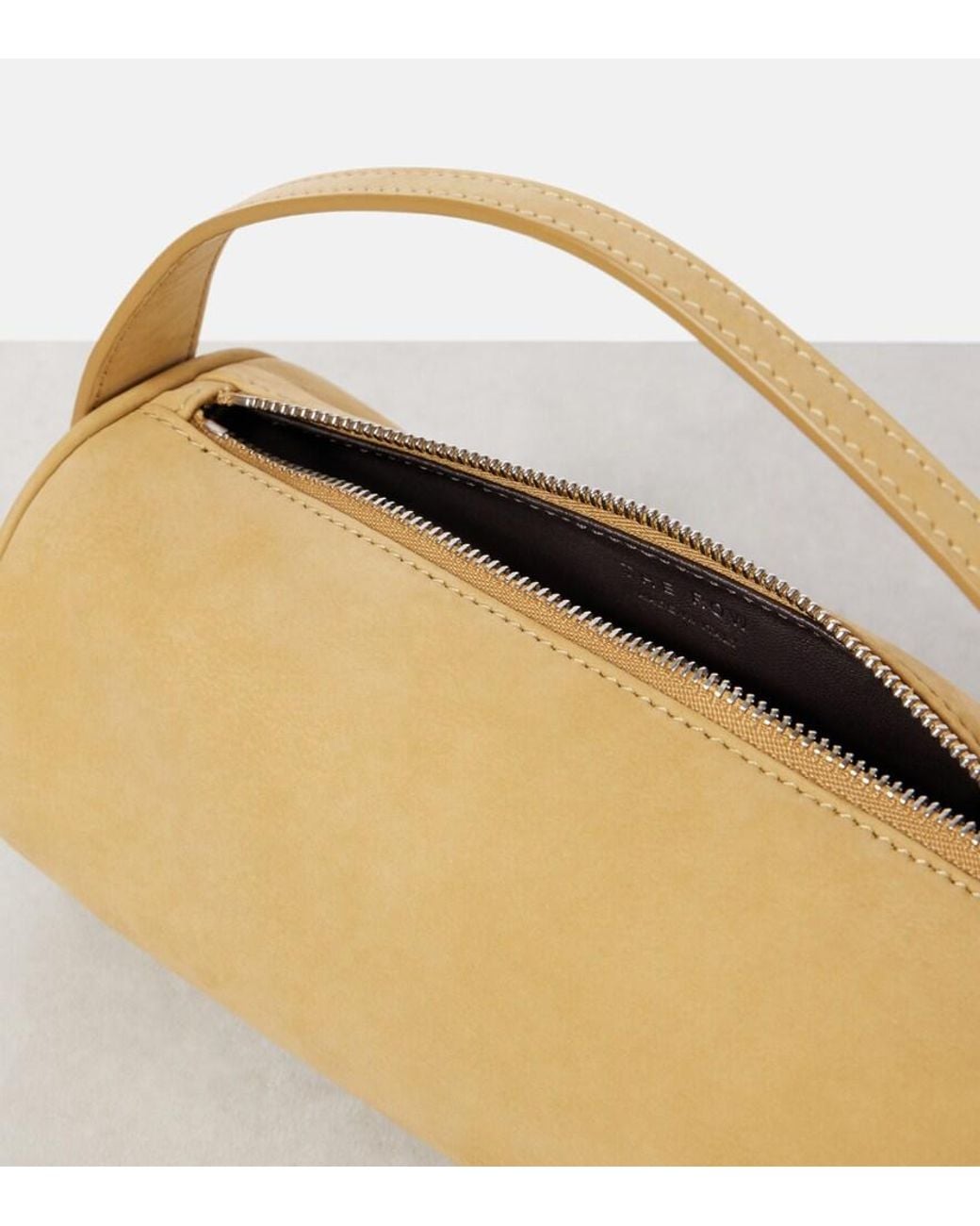 The Row Natural Tote Bag Round '90S Aus Veloursleder