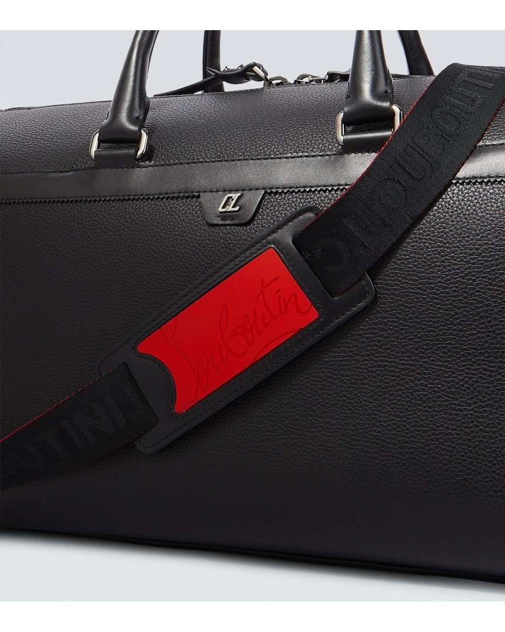 Christian Louboutin Red Sneakender Spiked Leather Duffel Bag for men