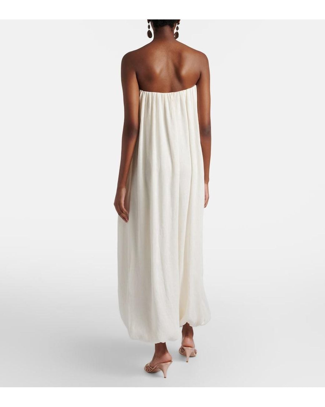 Adriana Degreas White Balloon Jumpsuit