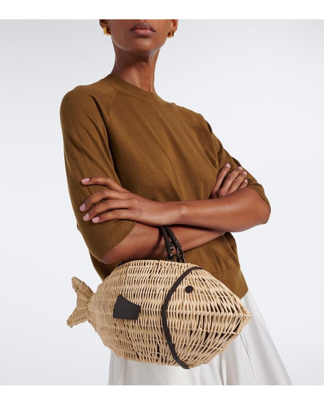 Borsa A Mano Cleo Small di Staud in Brown
