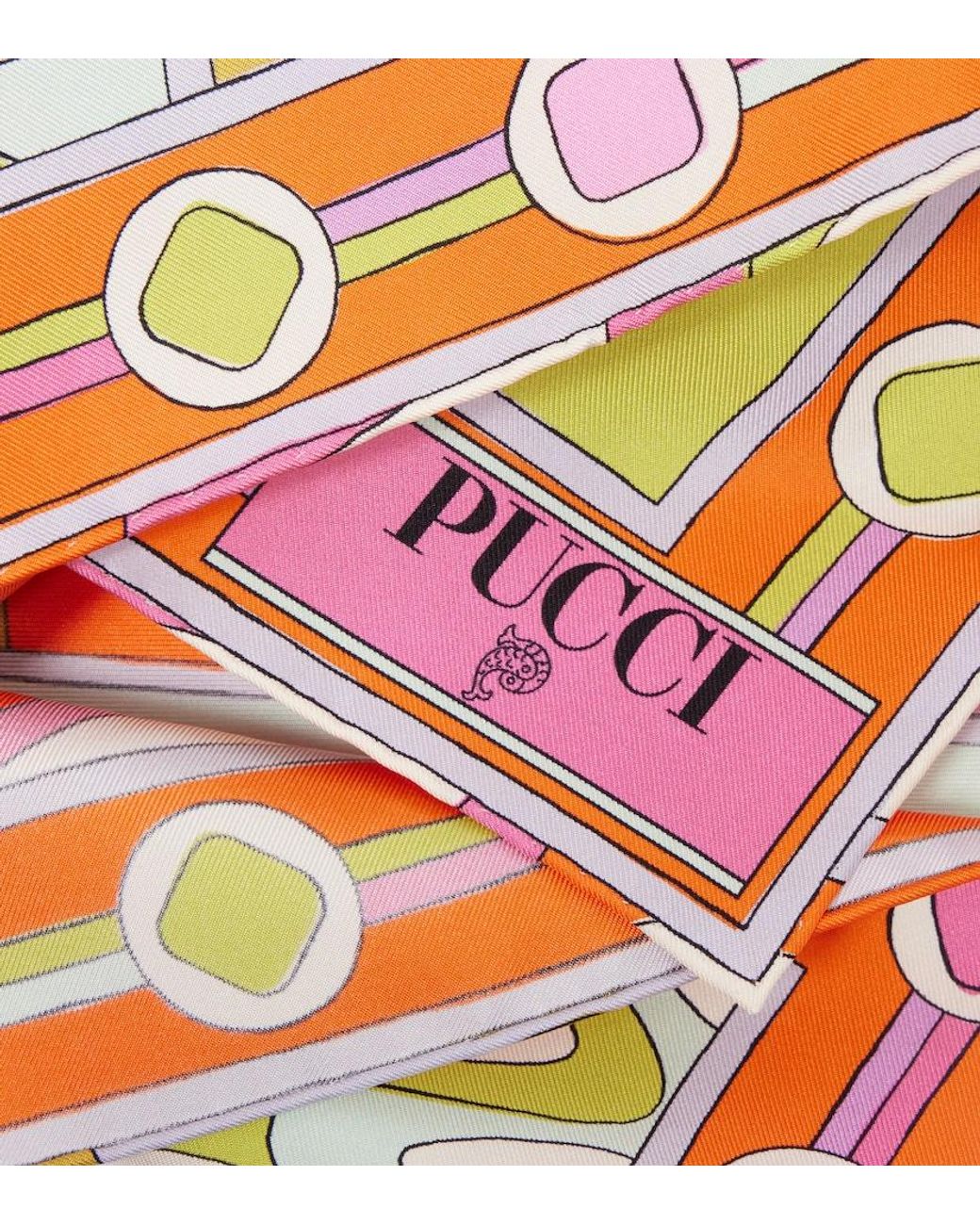 Emilio Pucci Multicolor Vivara Silk Twill Scarf