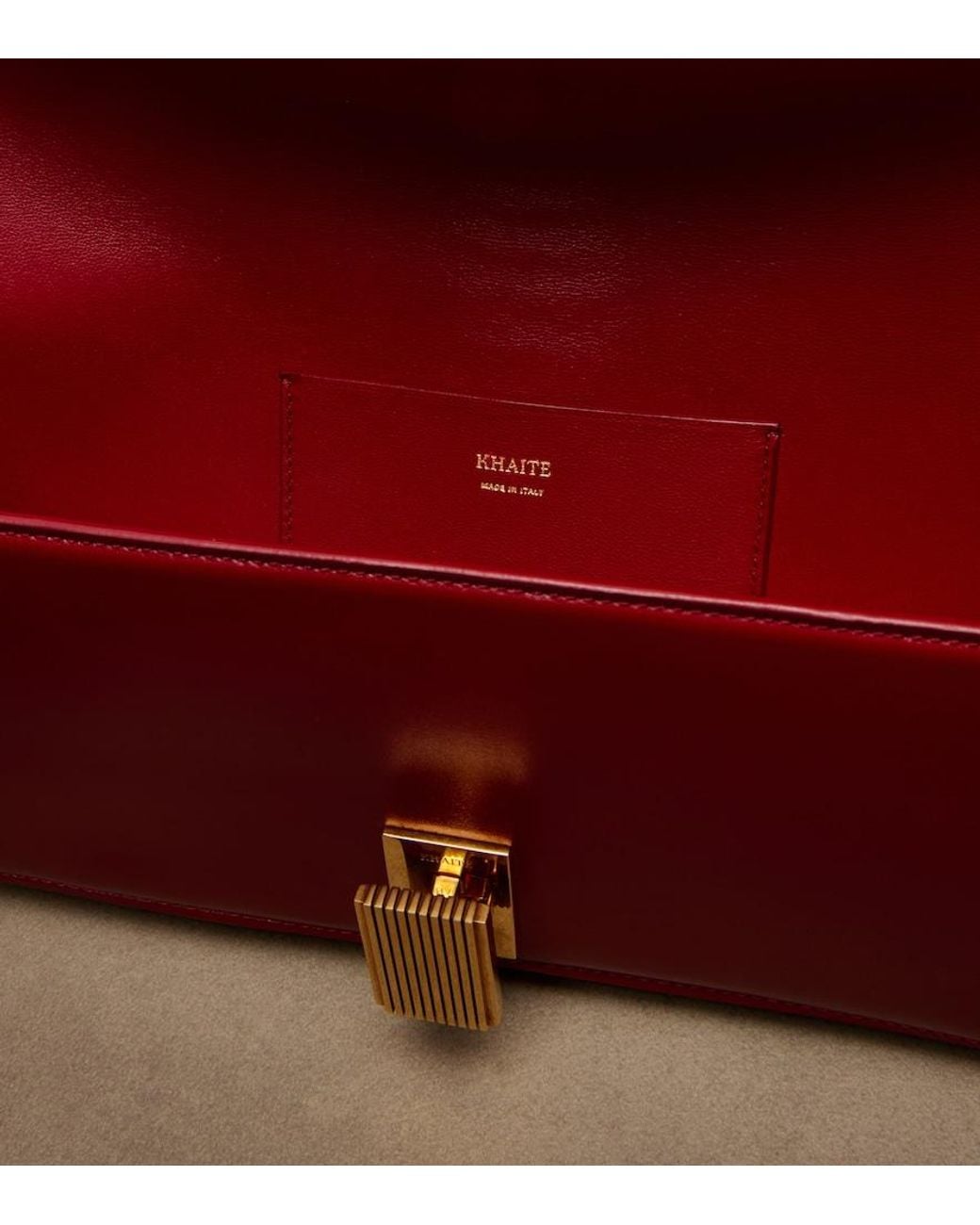 Khaite Red Blake Leather Clutch