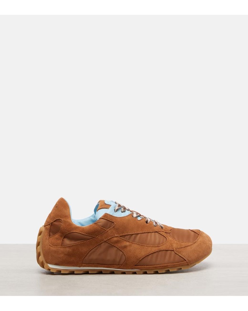 Bottega Veneta Brown Orbit Flash Suede Sneakers