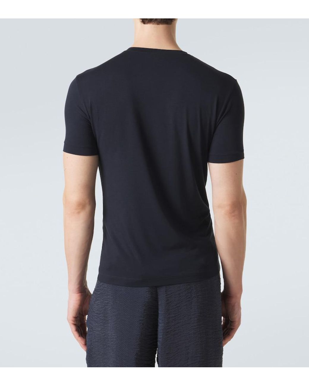 Giorgio Armani Black Jersey T-Shirt for men