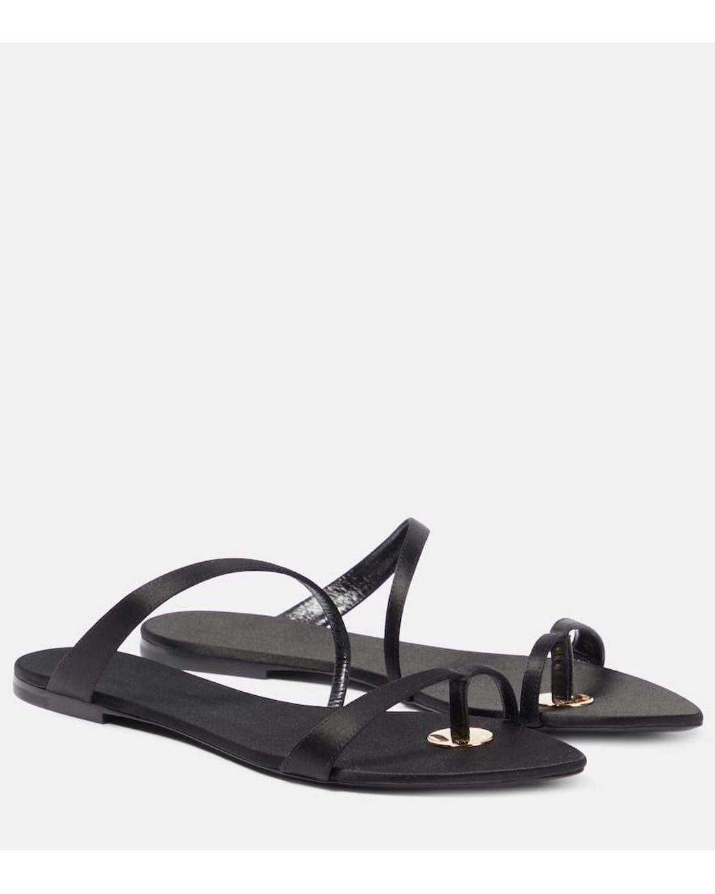 Saint Laurent Tanger Leopard-print Flat Sandals in Black | Lyst Saint Laurent Tanger Leopard-print Flat Sandals in Black | Lyst