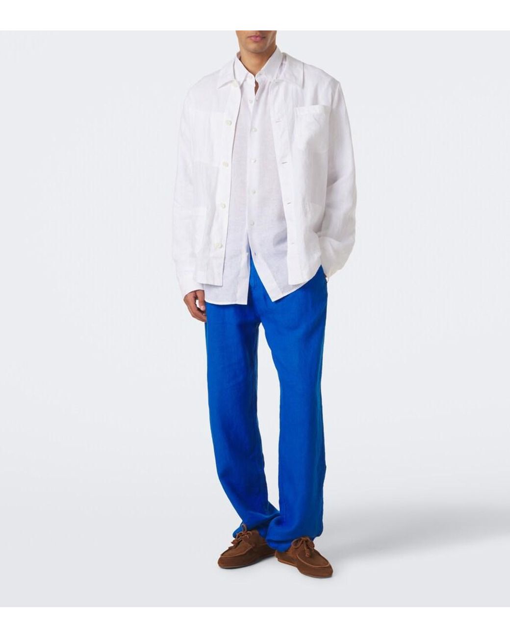 Vilebrequin White Corentin Linen Shirt for men