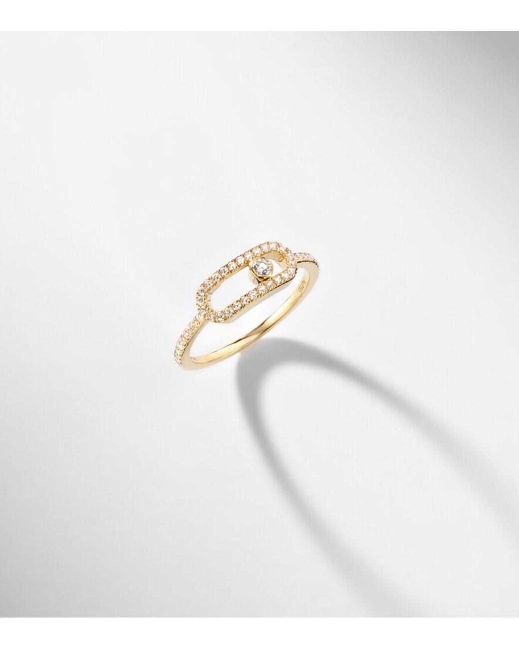 Messika White Move Uno 18Kt Ring With Diamonds