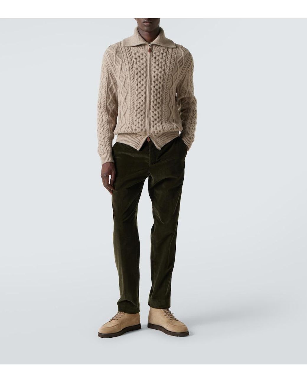 Loro Piana Green Cotton Chinos for men