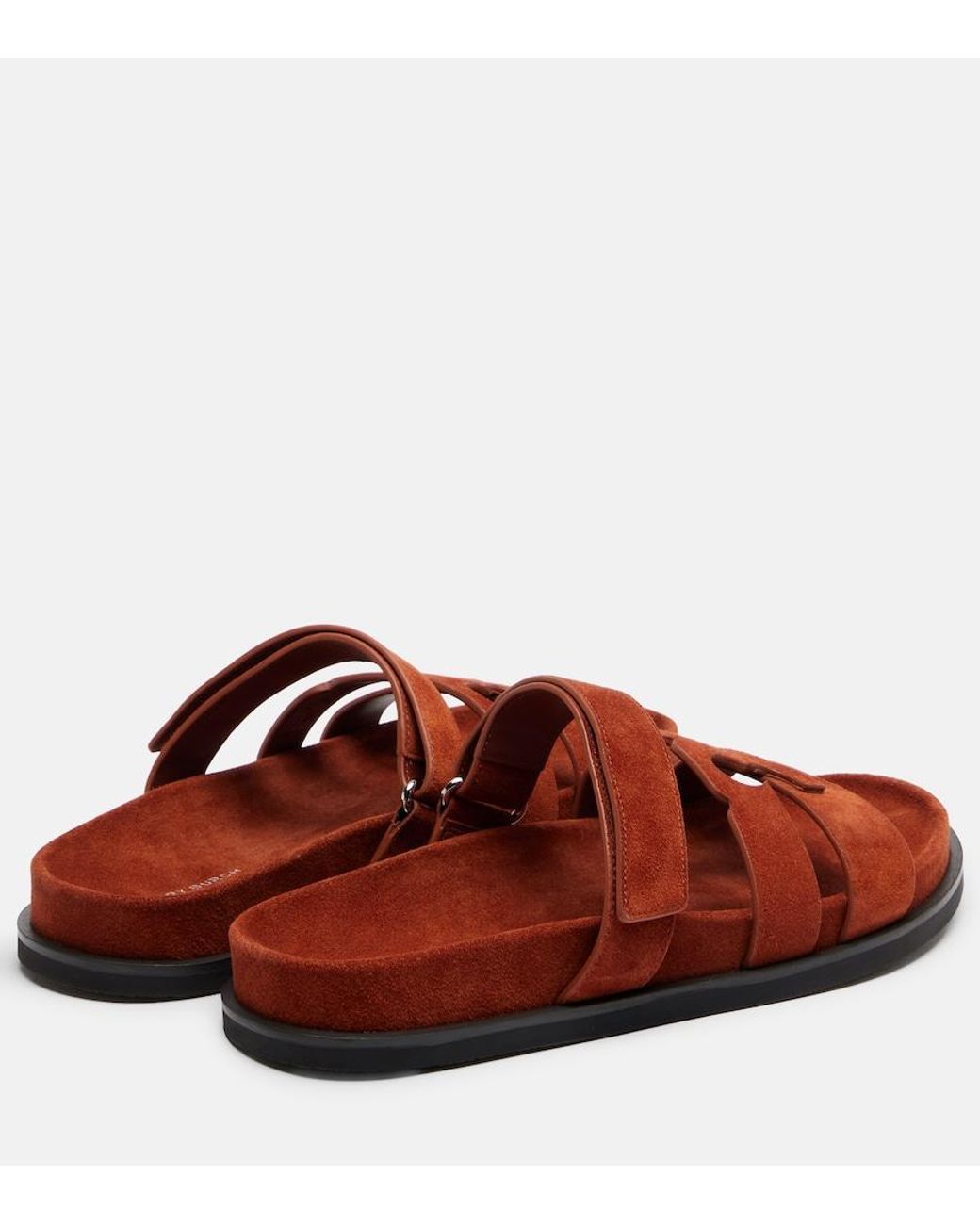 Tory Burch Red Ines Suede Slides
