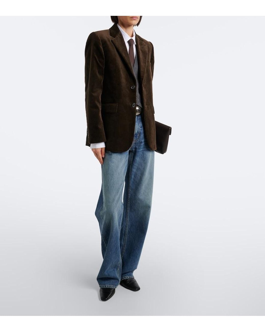 Nili Lotan Black Romain Cotton Corduroy Jacket