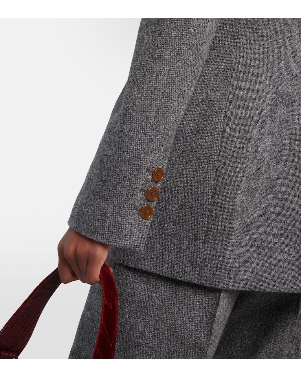 Vivienne Westwood Gray Wool-Blend Double Breasted Blazer