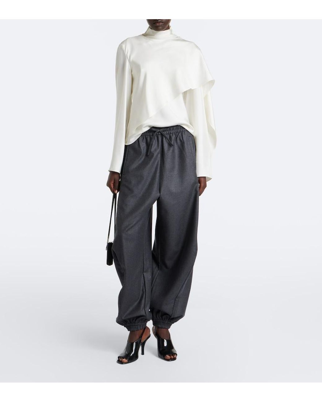 Rohe Black Virgin Wool Balloon Pants