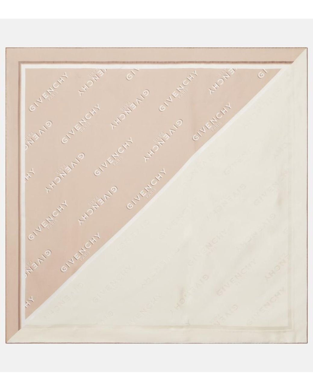 Givenchy Natural Logo Silk Twill Scarf