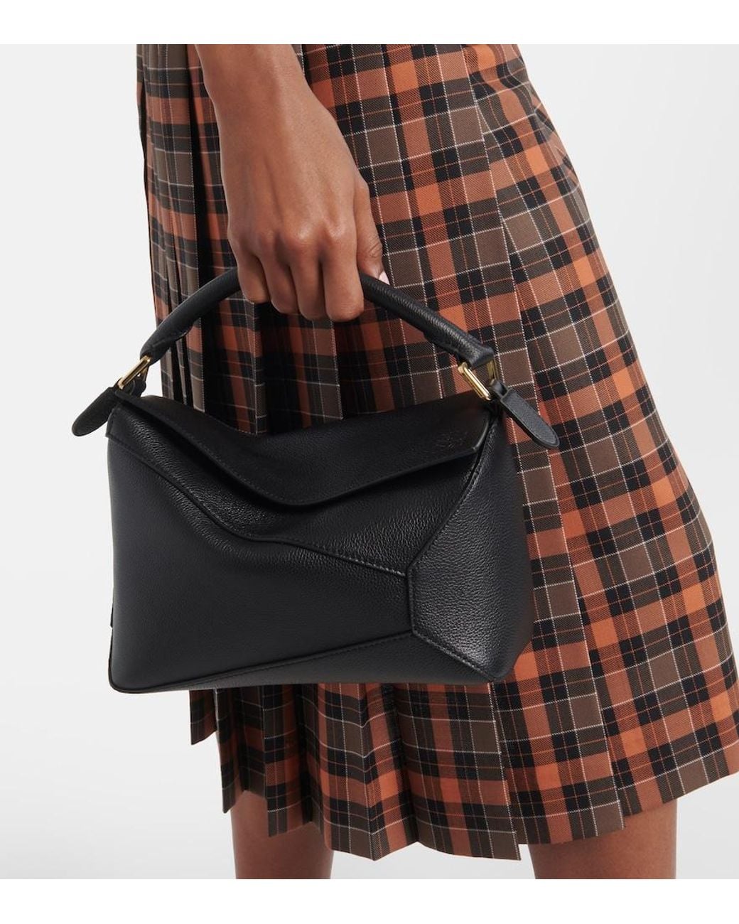 Loewe Black Puzzle Edge Small Leather Top-Handle Bag