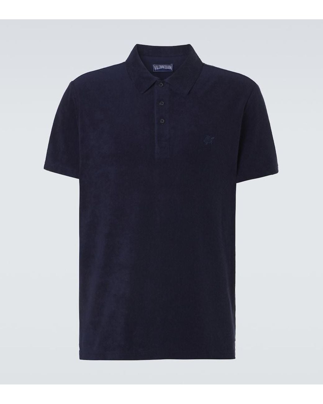 Vilebrequin Blue Cotton-Blend Terry Polo Shirt for men