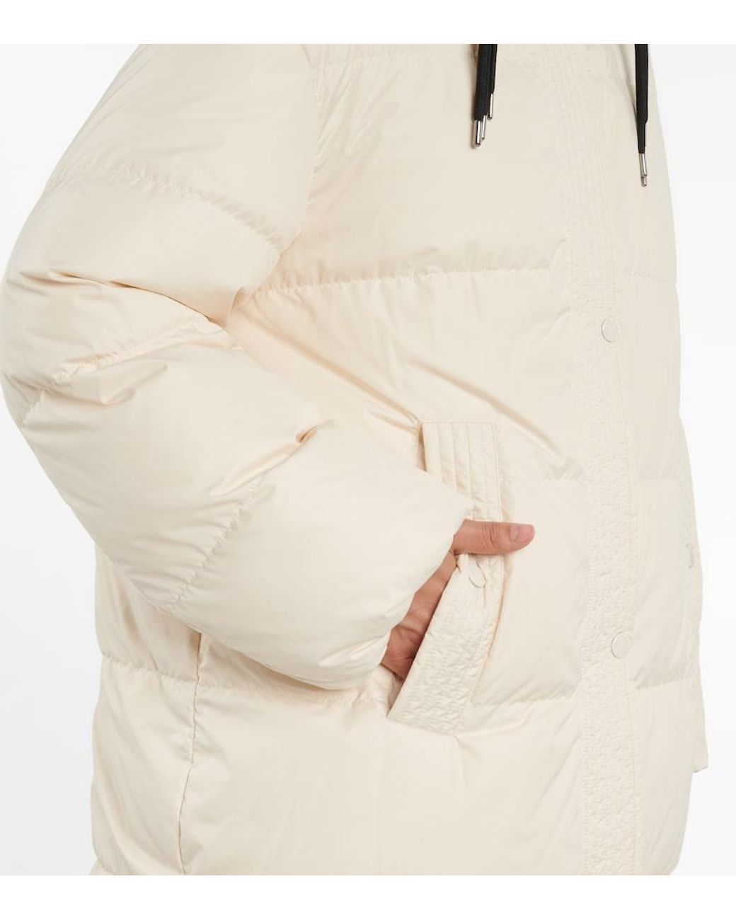 Moncler Natural Erysimum Hooded Down Coat