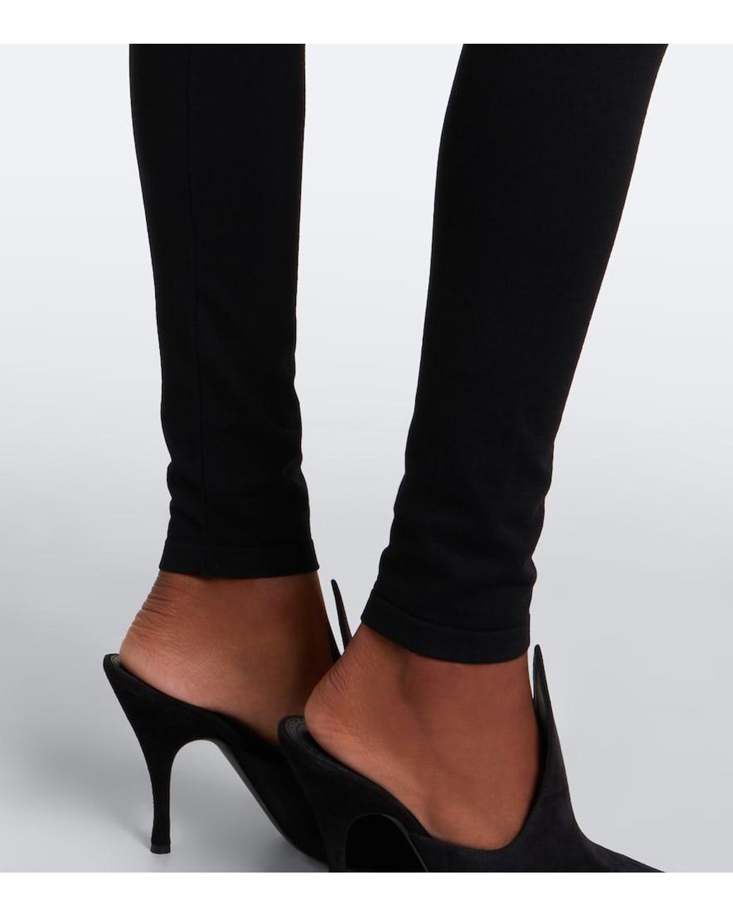 Alaïa Black Wool-Blend Leggings