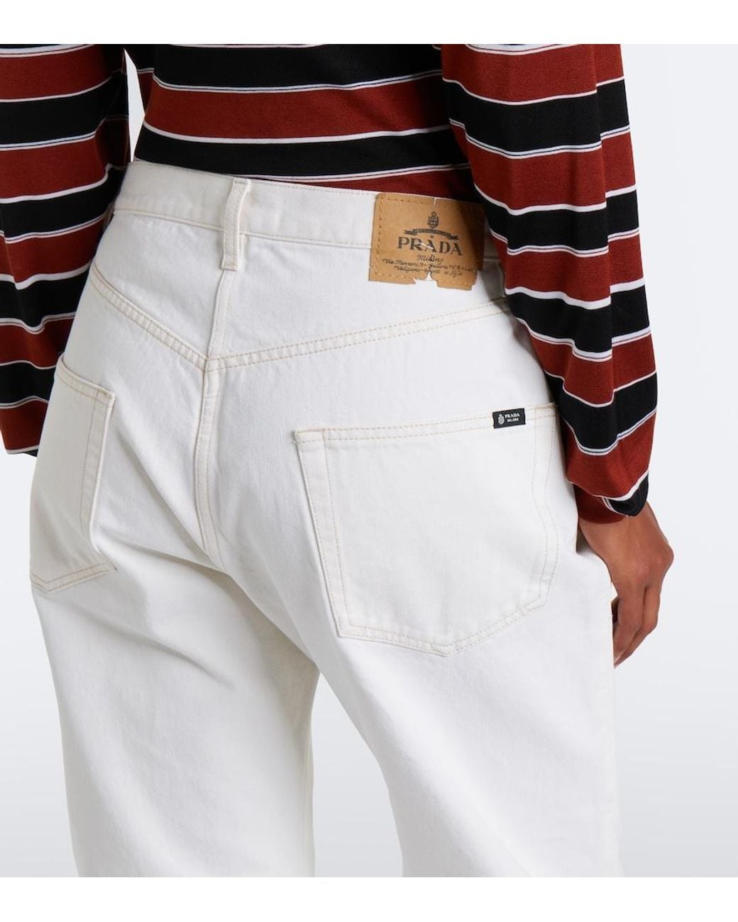 Prada White Straight Jeans