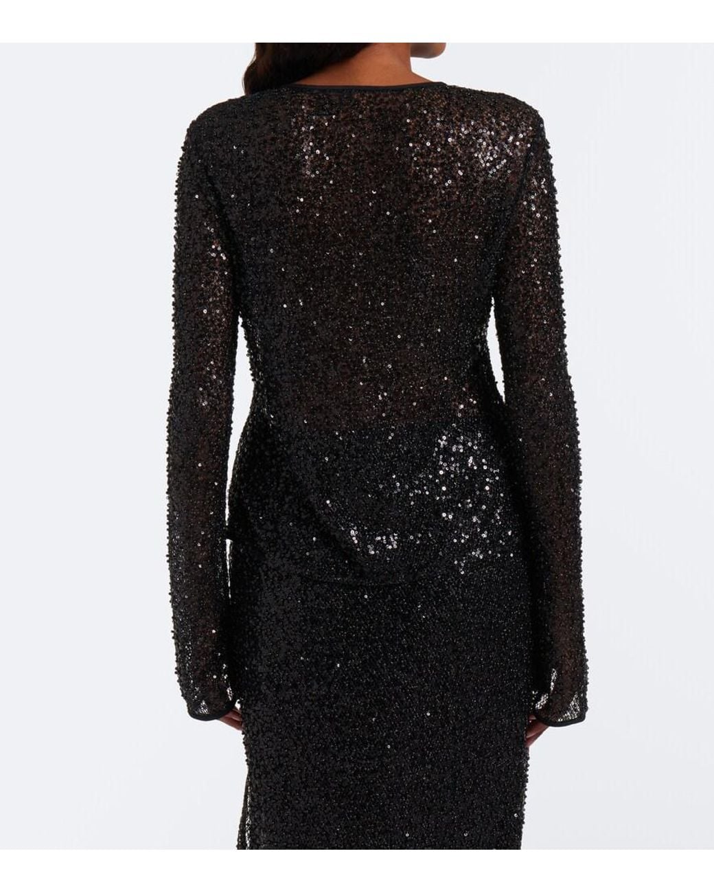 Sir Black Cassia Sequined Top