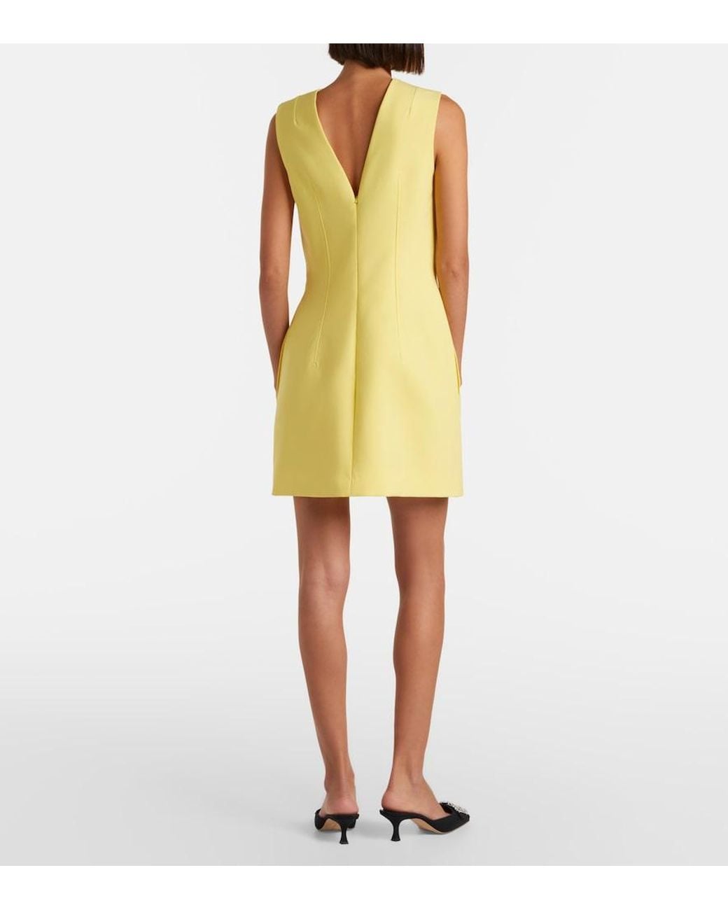 Emilia Wickstead Yellow Sorra Bow-Detail Minidress