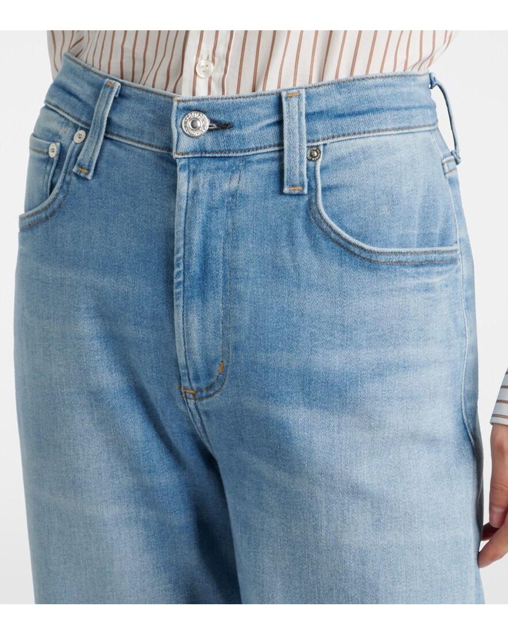 Citizens of Humanity Blue Palma High-Rise Straight Jeans