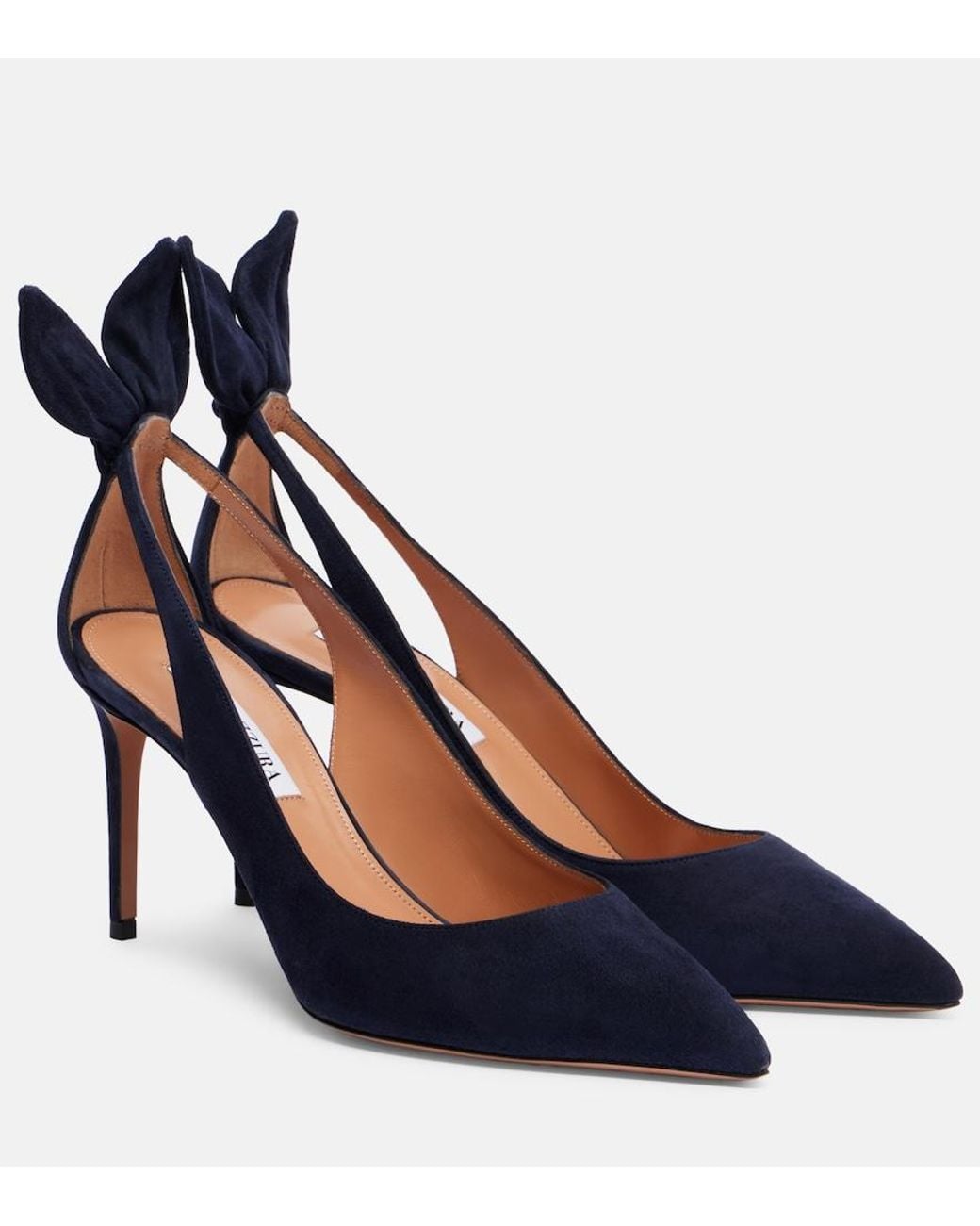 Aquazzura Blue Bow Tie 85 Pumps