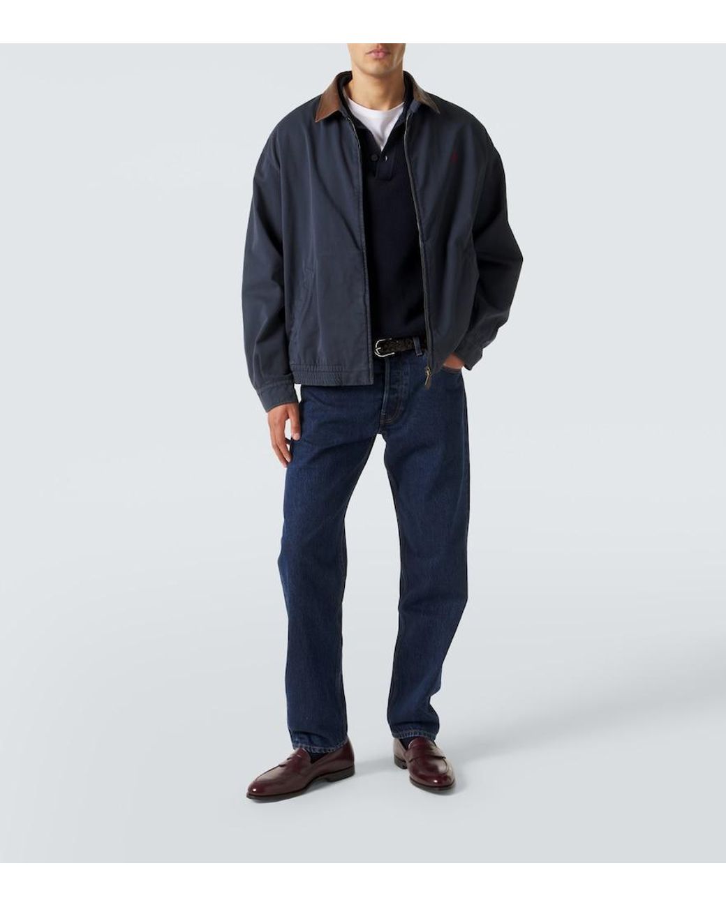 Thom Sweeney Blue Straight Jeans for men