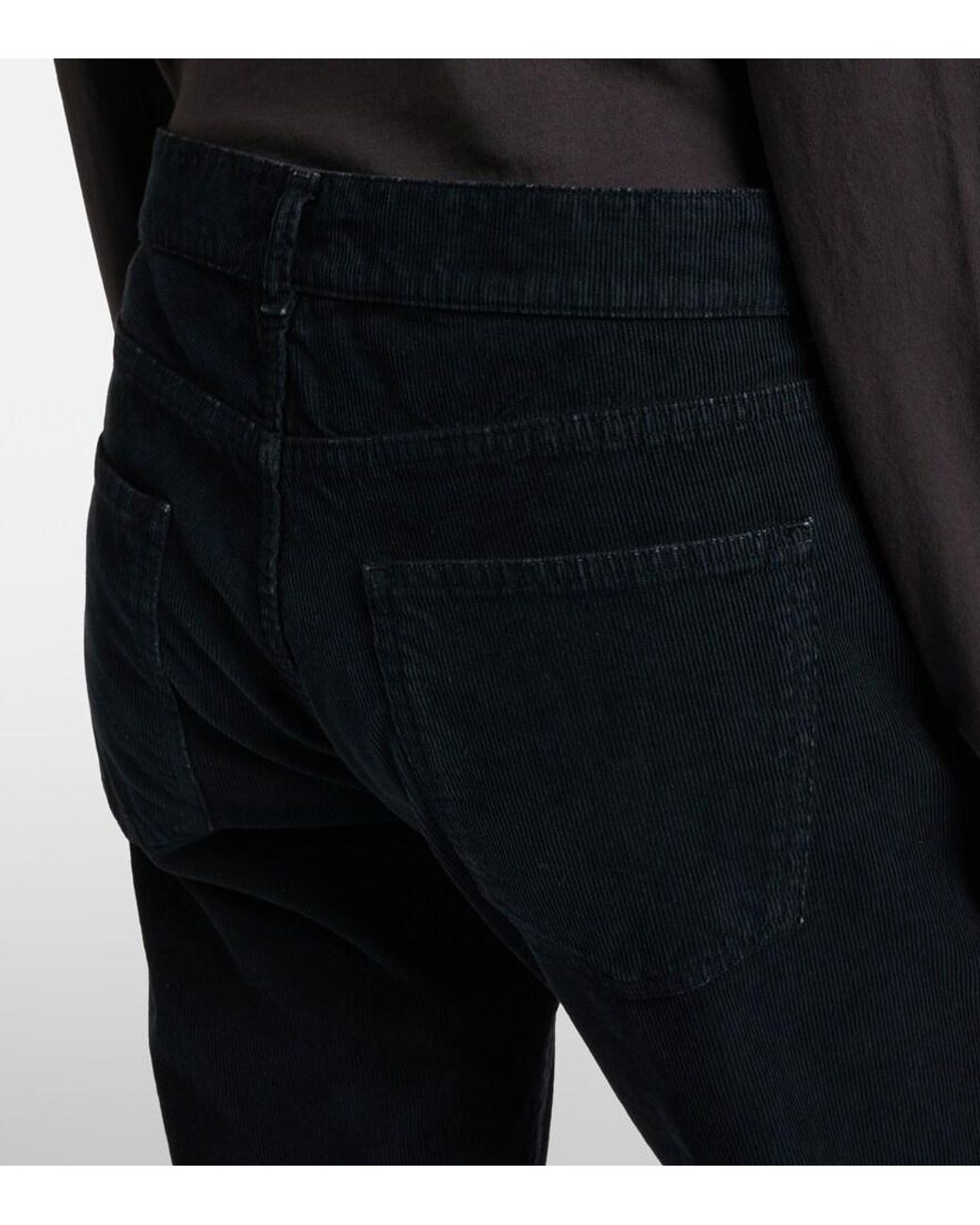 The Row Blue Booker Cotton Corduroy Pants
