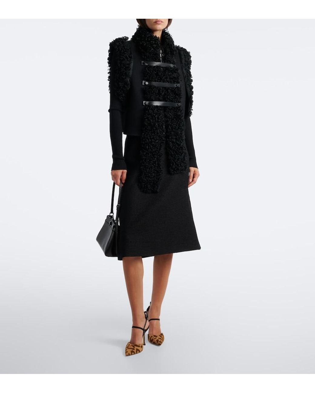 Fendi Metallic Colibri Leopard-Print Calf Hair Slingback Pumps