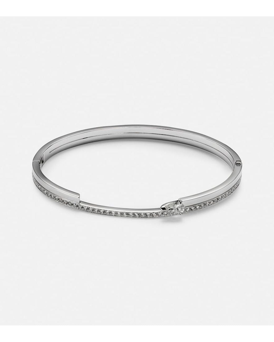 Repossi Metallic Serti Sur Vide 18Kt Bangle With Diamonds