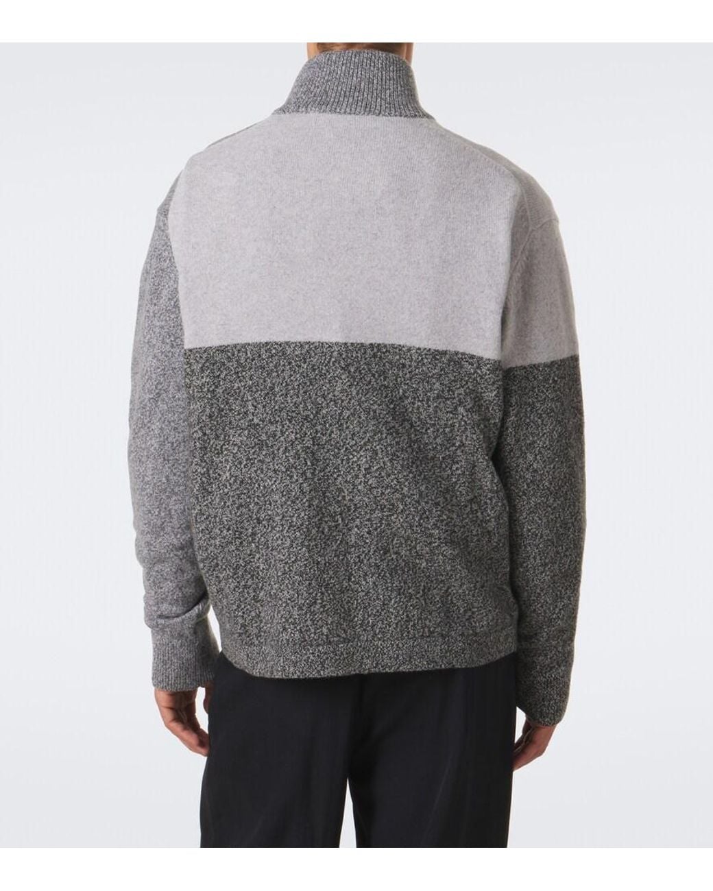 Jacquemus Gray Orlando Wool And Cashmere Half-Zip Sweater for men
