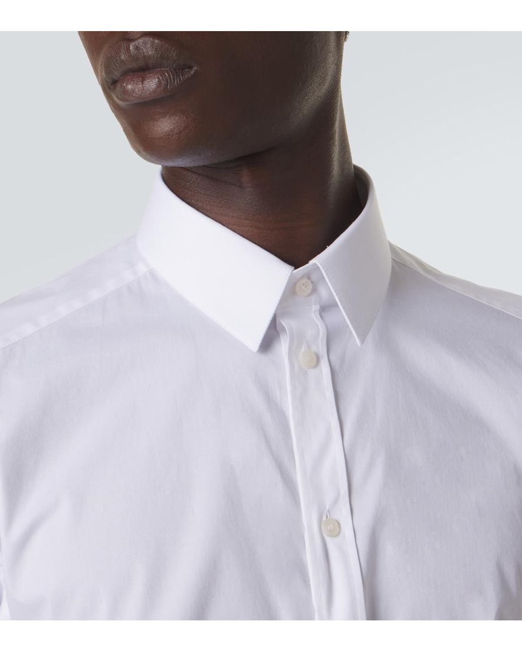 Dolce & Gabbana White Cotton-Blend Shirt for men