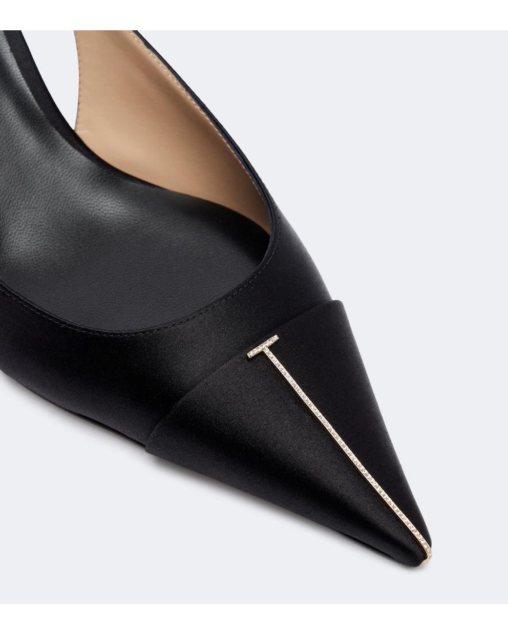 Tom Ford Black Satin Slingback Pumps