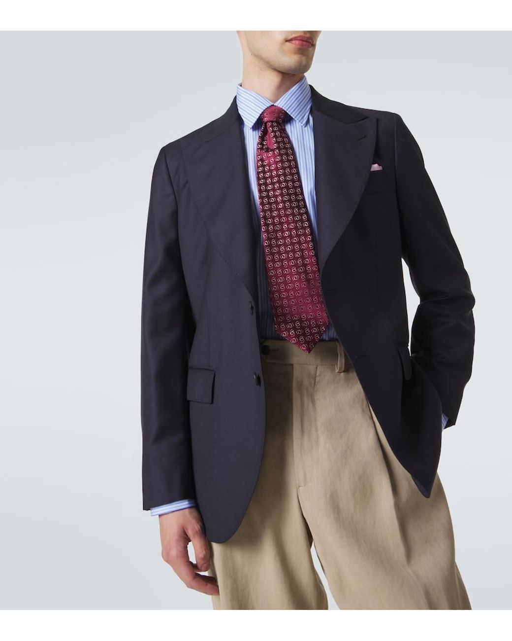 Charvet Purple Silk Jacquard Tie for men