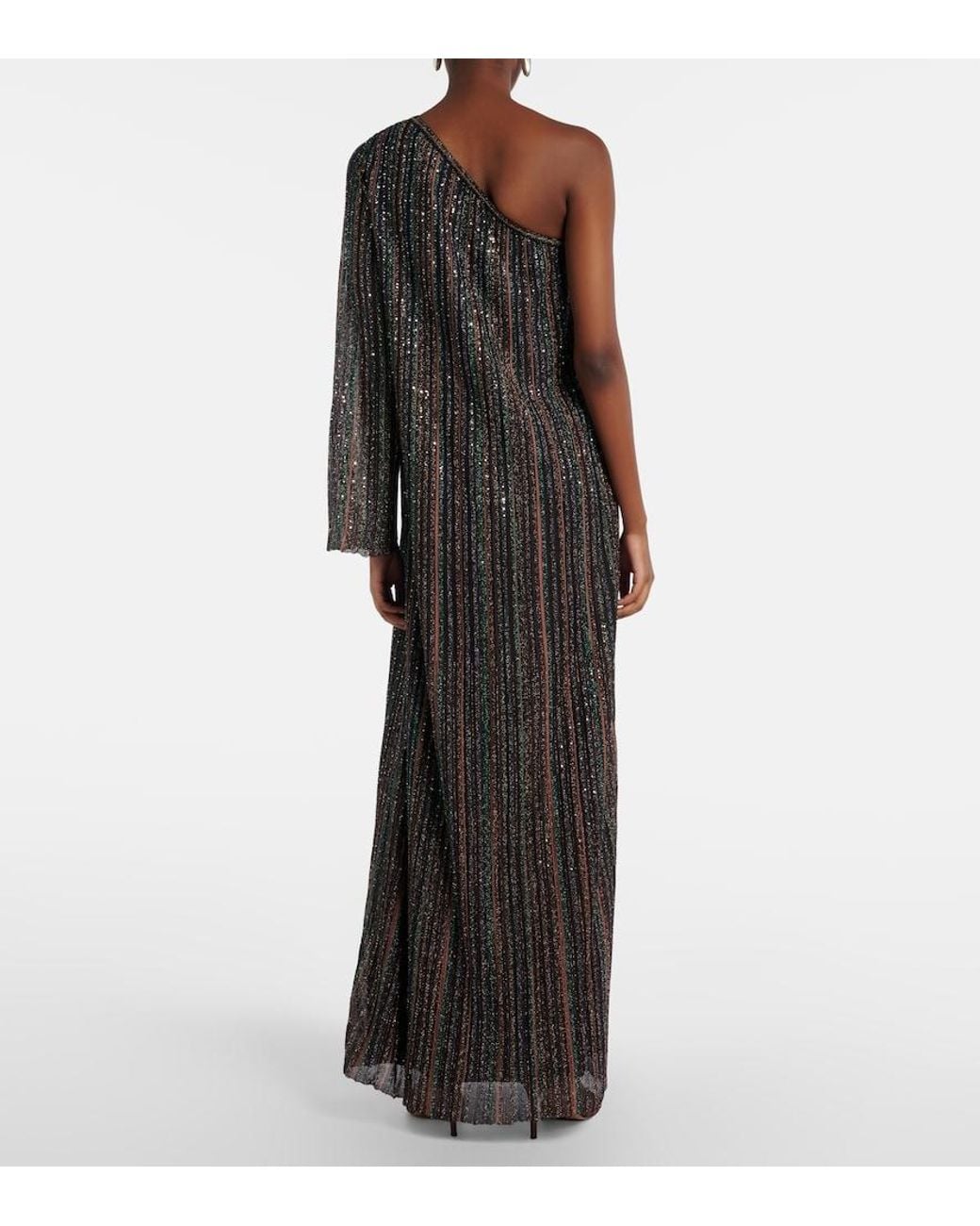 Missoni Black Chevron Lame Maxi Dress