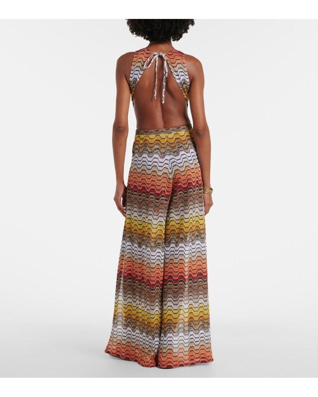 Missoni White Wave Lame Jumpsuit