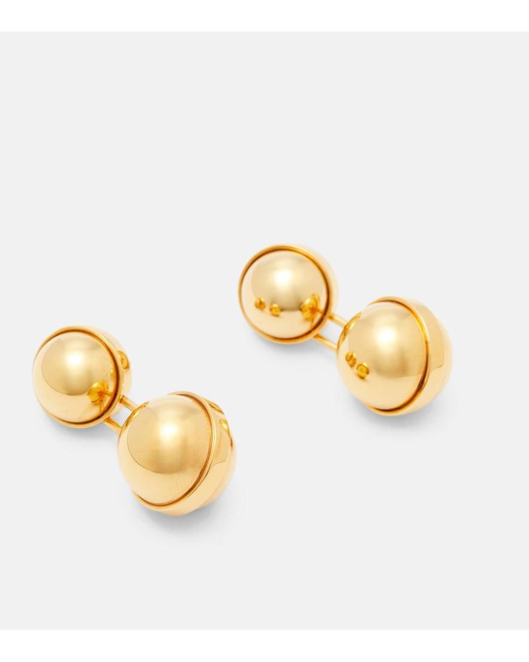 Alaïa Metallic Sphere Small Drop Earrings