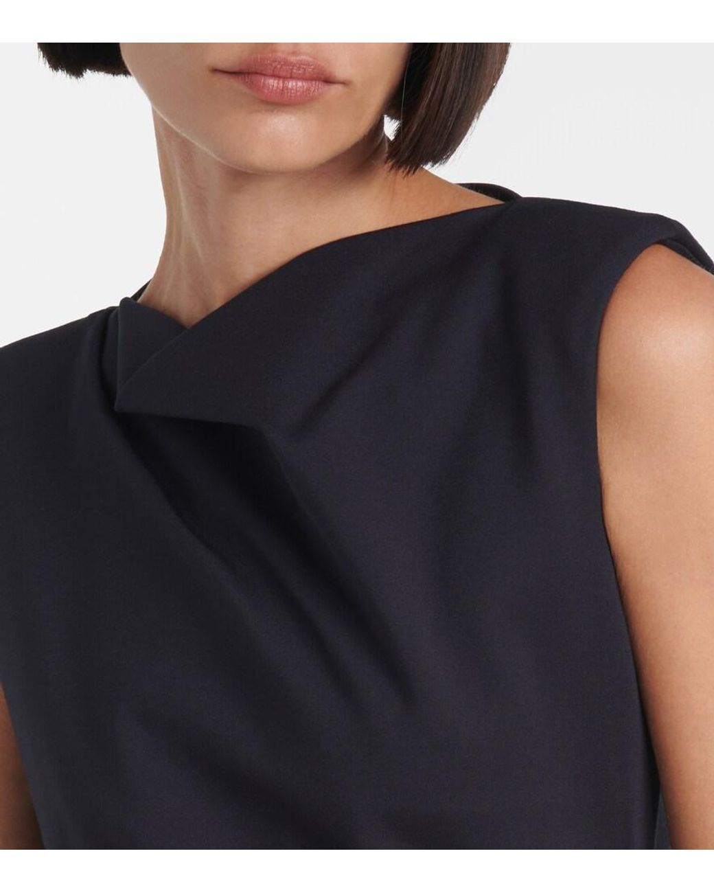 Dorothee Schumacher Blue Emotional Essence Draped Midi Dress