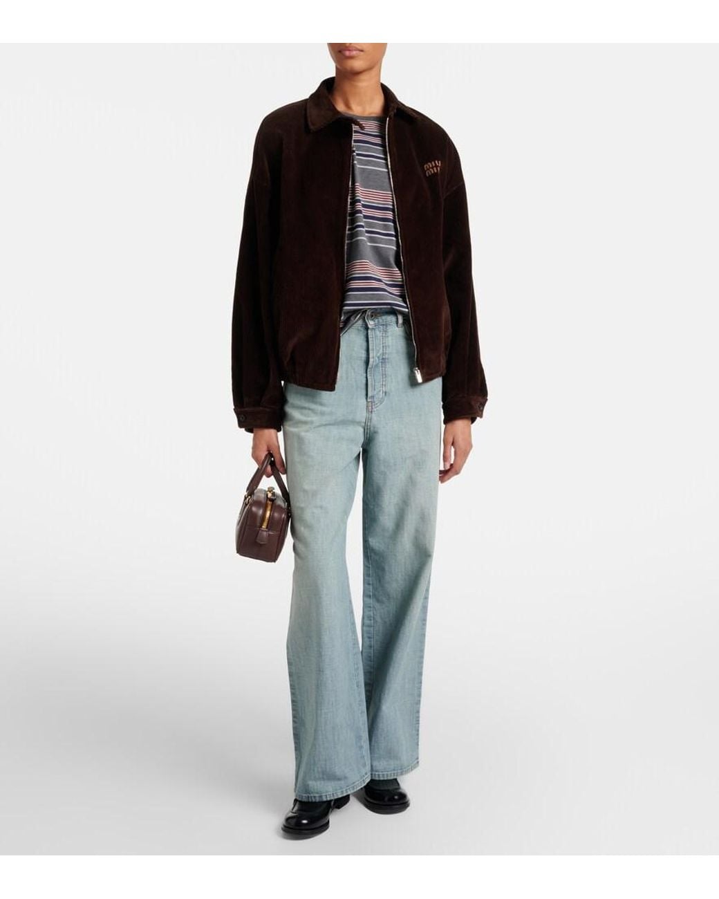 Miu Miu Brown Arcadie Leather Tote Bag